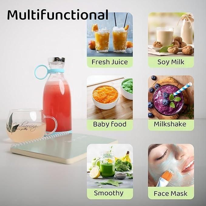 Portable Mini Juice Blender USB Rechargeable Mixer Juicer for Outdoor