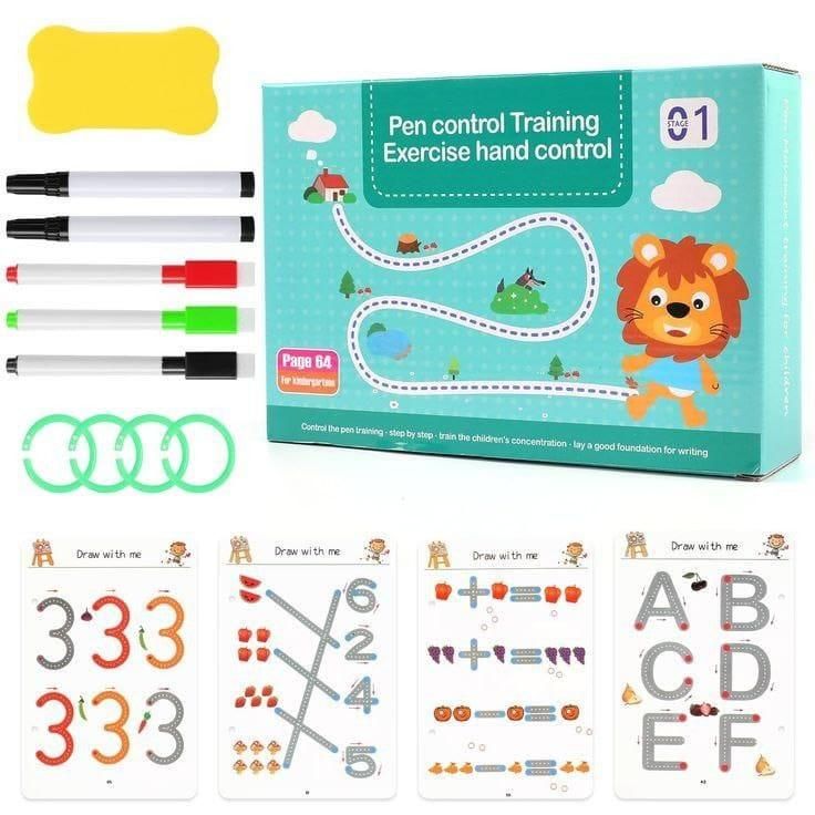 Handwriting Pen Control Training Book – Early Learning Practice Workbook for Kids