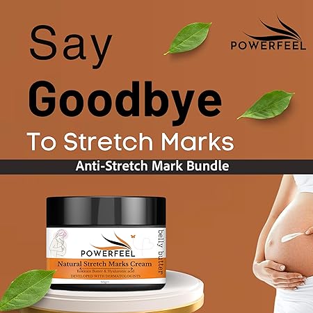 Organic Stretch Mark Cream Oil Mark Removal - Natural Heal Pregnancy Breast, Legs, after pregnancy delivery