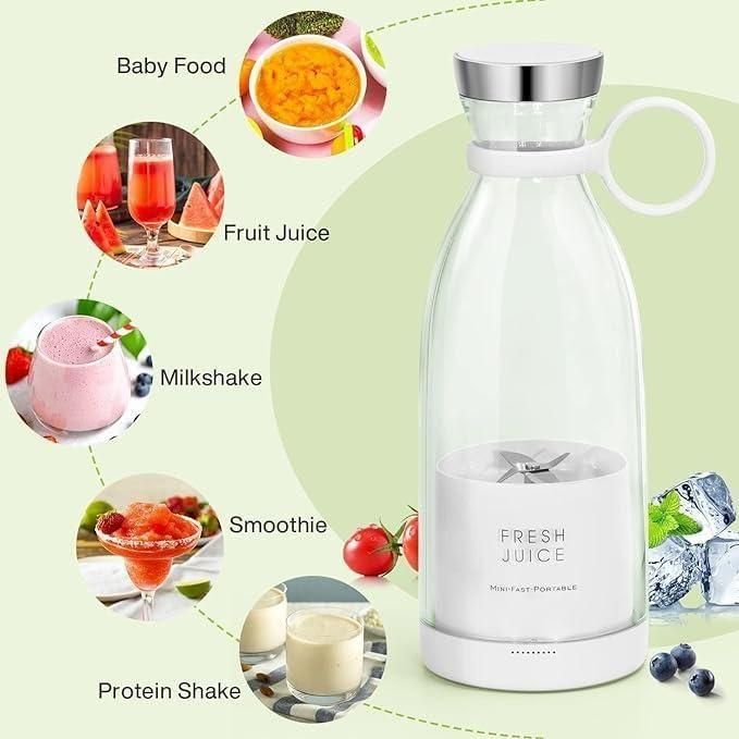 Portable Mini Juice Blender USB Rechargeable Mixer Juicer for Outdoor