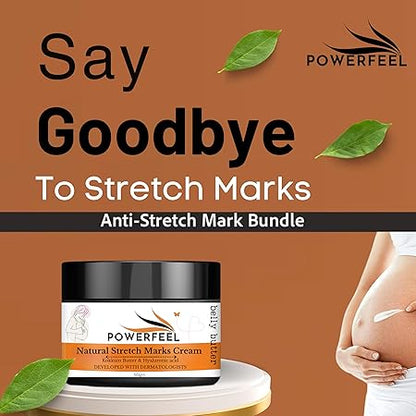 Organic Stretch Mark Cream Oil Mark Removal - Natural Heal Pregnancy Breast, Legs, after pregnancy delivery