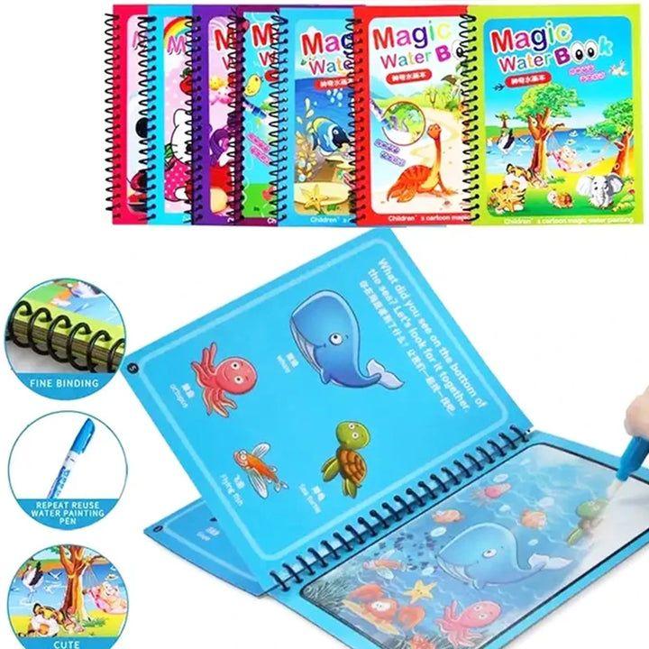 Kid's Reusable Magic Water🎨 Painting Book (Set Of 4)